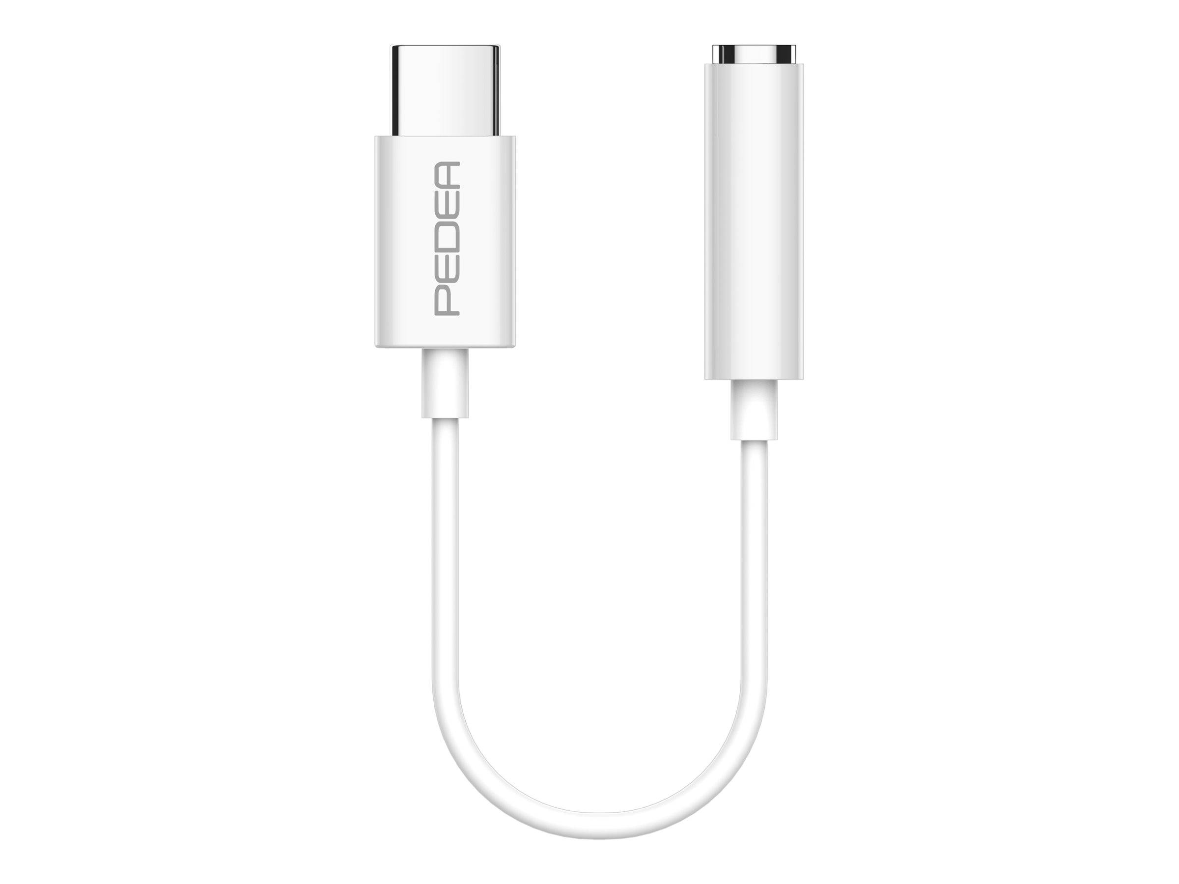 PEDEA USB-C auf 3,5mm Kopfhöreranschluss ,weiß, KlinkenadapterHohe