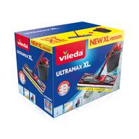 VILEDA - Ultramax XL Box - Laminat - Kacheln - Holz - Trocken&Nass - Mikrofaser - Schwarz - Rot