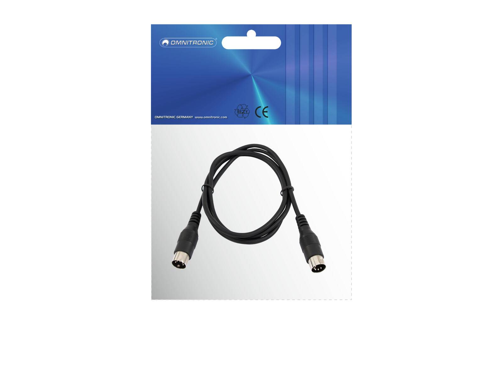 OMNITRONIC DIN Kabel 5pol MIDI 3m