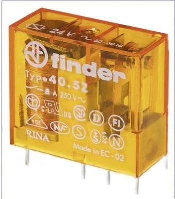 Finder Printrelais 24 V/AC 8 A 2 Wechsler 40.52.8.024.5000 1 St