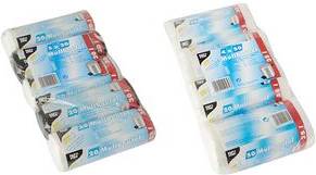 PAPSTAR Mülleimerbeutel HDPE, 30 Liter, farbig sortiert Maße: 600 x 500 mm, Stärke 13 my, aus HDPE-Folie,