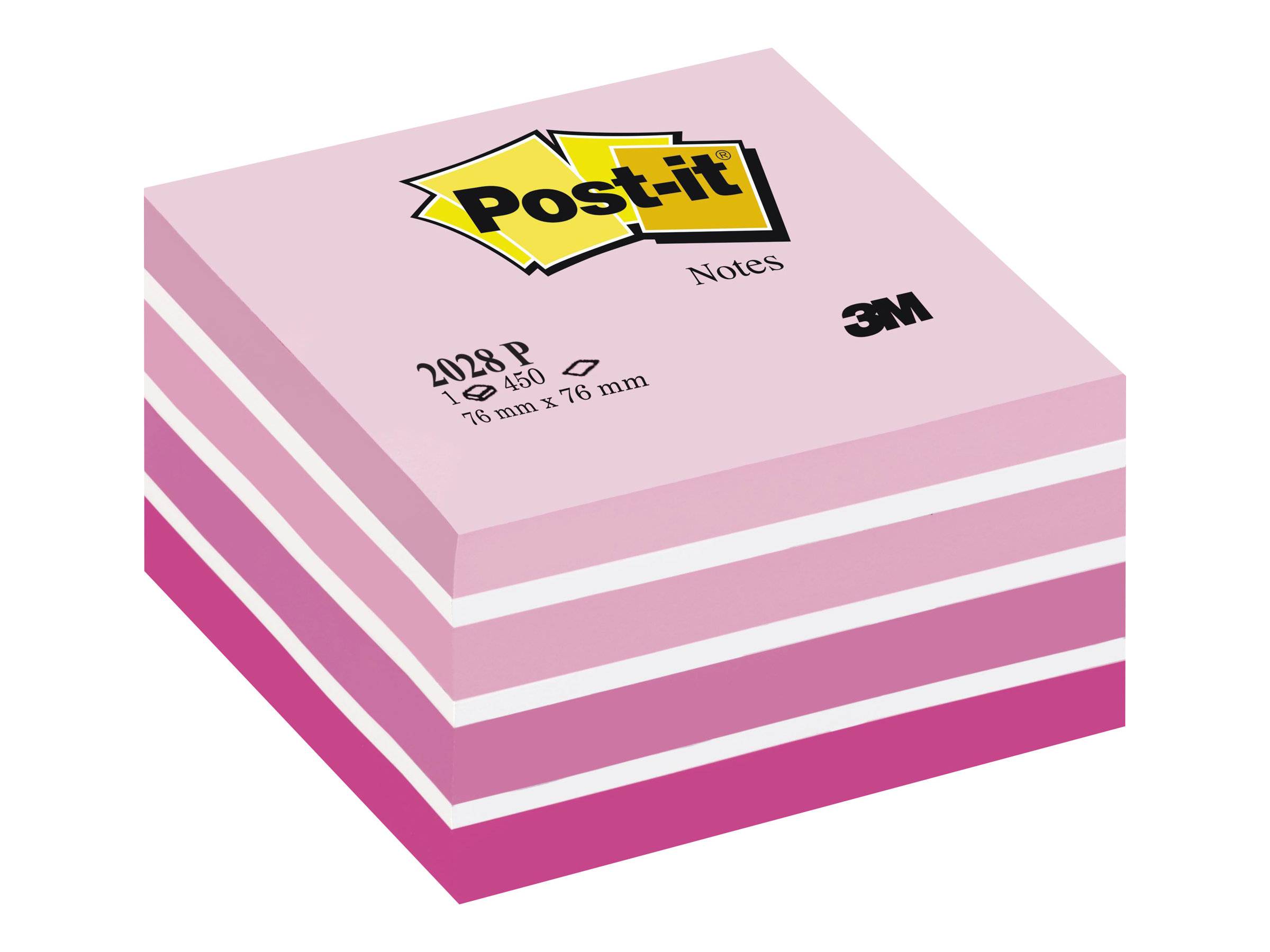 3M - Post-it 2028-P - Notizwürfel - 76 x 76 mm - 450 Blatt (5 x 90)