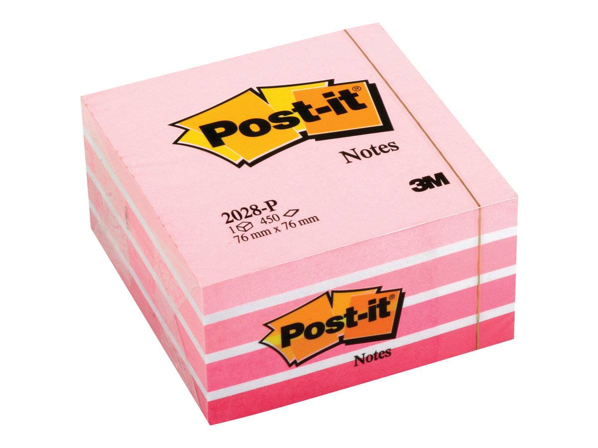 3M - Post-it 2028-P - Notizwürfel - 76 x 76 mm - 450 Blatt (5 x 90)