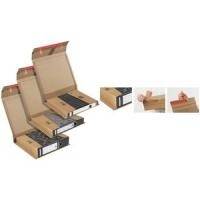 ColomPac Ordner-Versandkarton, braun, für Ordner DIN A4 mit Rückenbreite 35 bis 80 mm, stabile Wellpappe