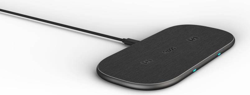 Rapoo Kabelloses Qi-Dual-Ladepad XC260 20W Grau