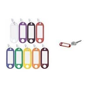 WEDO Schlüsselanhänger mit Ring, Durchmesser: 18 mm, orange aus Kunststoff, mit weißem, beschriftbarem, auswechselbarem