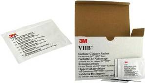 3M VHB Oberflächen-Reinigungstücher, 25 ml reinigt und entfettet, verdunstet schnell und rückstandsfrei