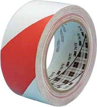 3M PVC-Markierungsklebeband (L x B) 33 m x 50 mm Rot, Weiß PVC 767i Inhalt: 1 Rolle(n) (70-0062-9988-0)