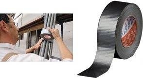 tesa Gewebeband 4662, 48 mm x 50 m, schwarz Allzweckgewebeband aus 27 mesh PET-Baumwollgewebe und (04662-00087-00)