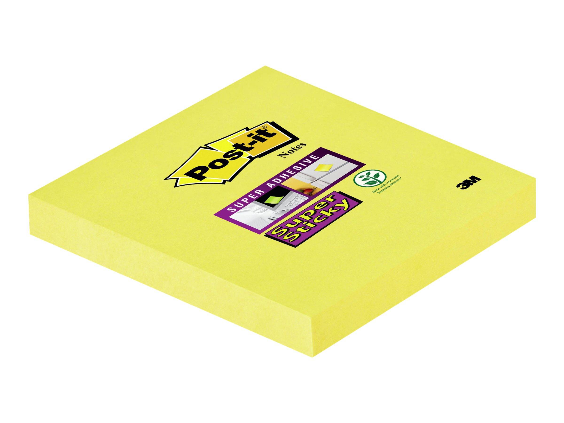 3M - Post-it Super Sticky 654-S6 - Notizen - 76 x 76 mm - 540 Blatt (6 x 90)