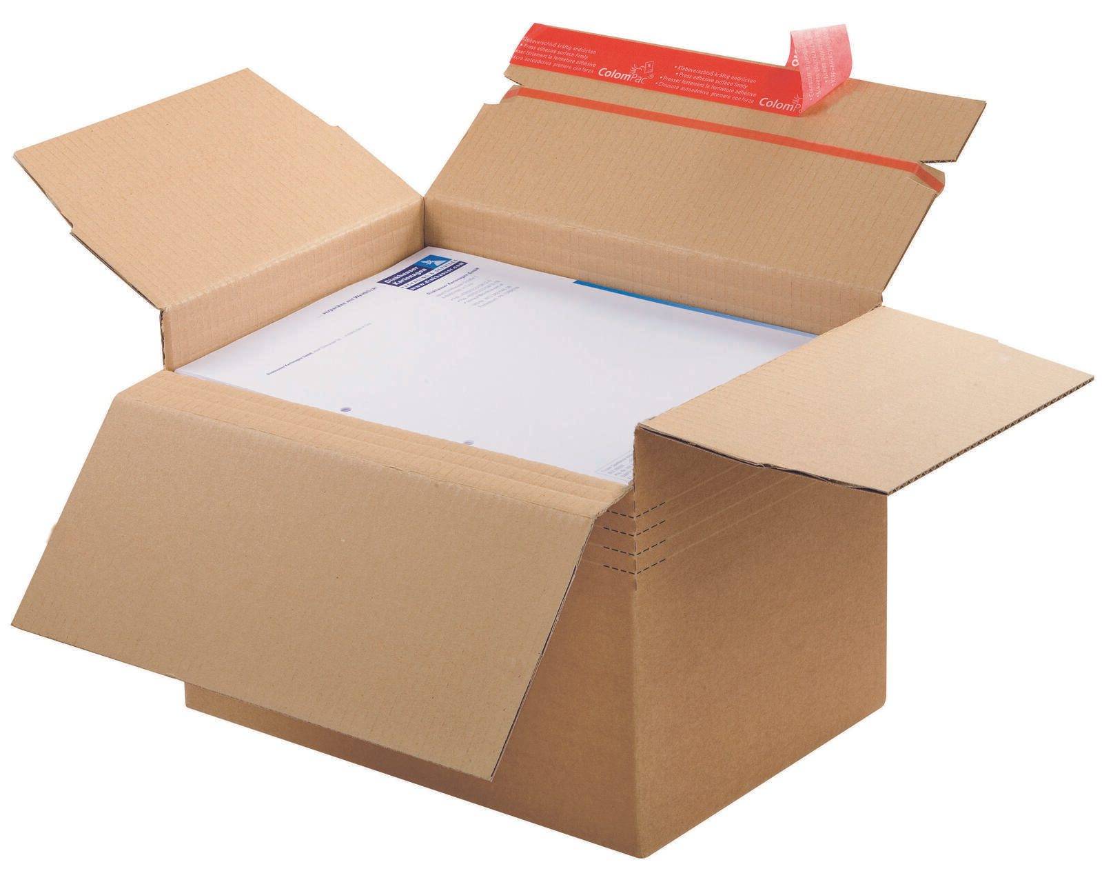 Dinkhauser 10 ColomPac® Versandkartons Blitzbodenkartons 31,2 x 22,3 x 14,0 - 22,4 cm