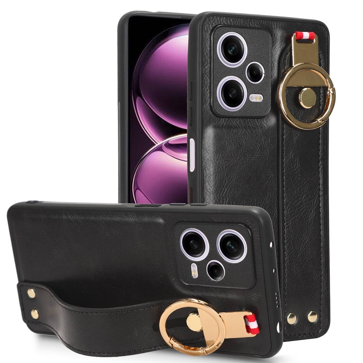 Für Xiaomi Redmi Note 12 Pro 5G Handy Hülle mit Armband / Ringhalter
