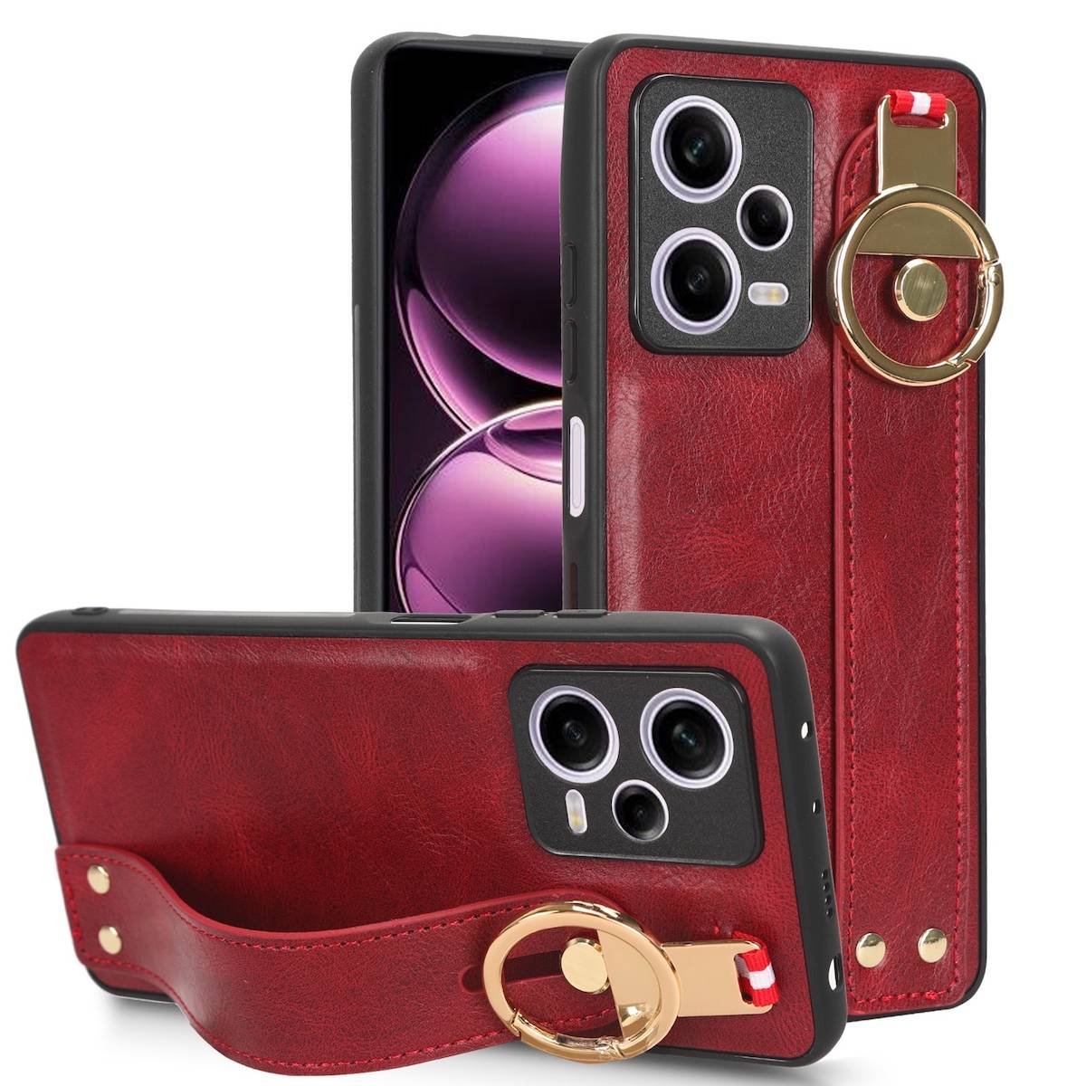 Für Xiaomi Redmi Note 12 Pro 5G Handy Hülle mit Armband / Ringhalter