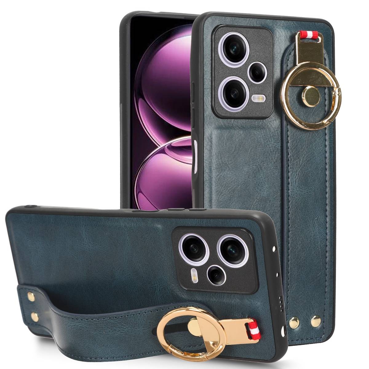 Für Xiaomi Redmi Note 12 Pro 5G Handy Hülle mit Armband / Ringhalter