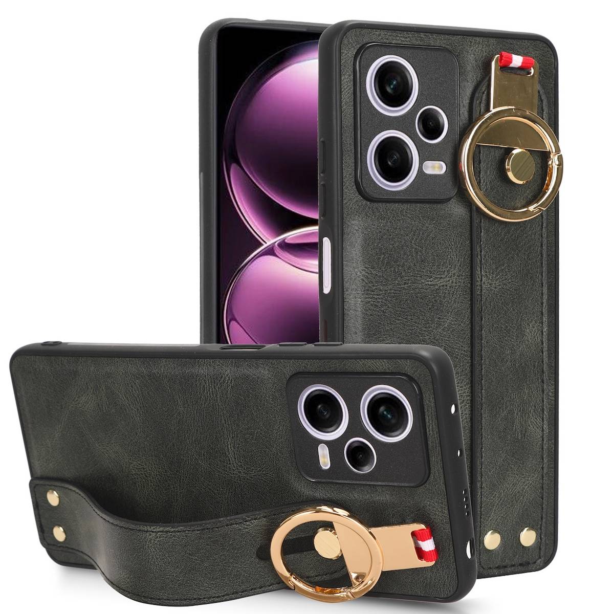 Für Xiaomi Redmi Note 12 Pro 5G Handy Hülle mit Armband / Ringhalter