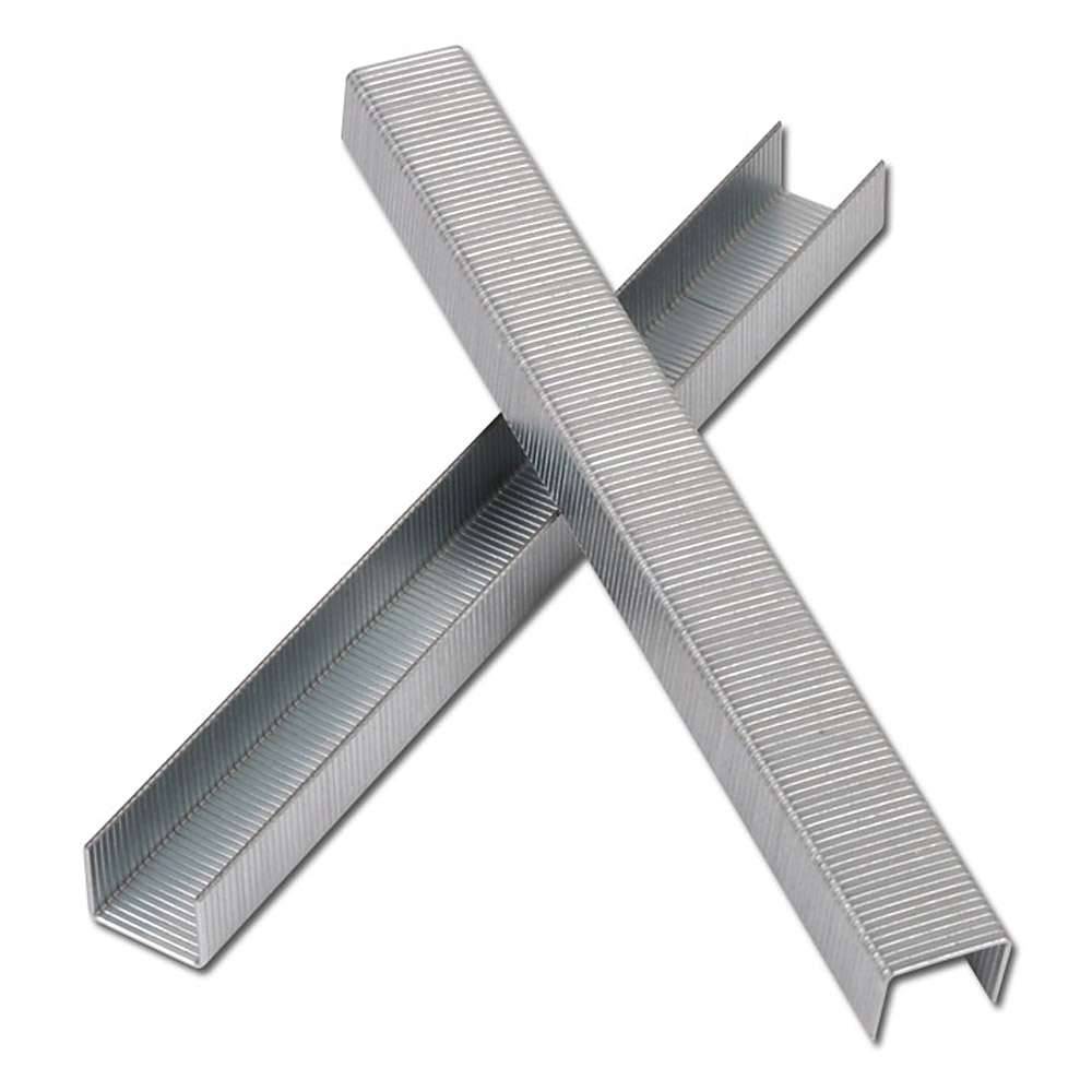 Heftklammer "Typ A" - verzinkt - Länge 10 mm - Rückenbreite 12,9 mm - Drahtmaß 0,65 x 0,95 mm - Ve Schachtel a 8.000 Stück - Preis per VE