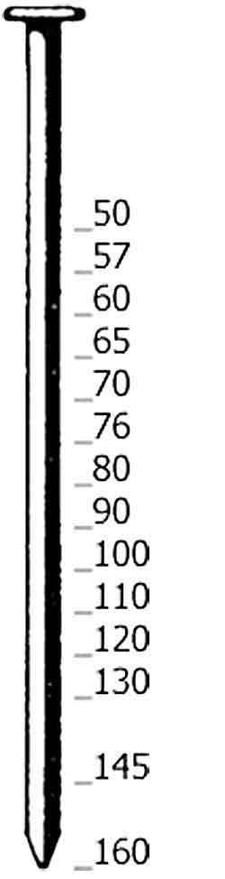 Rundkopfnägel Type RK - blank - 160 x 4,6 mm - Kartoninhalt 500 Stück