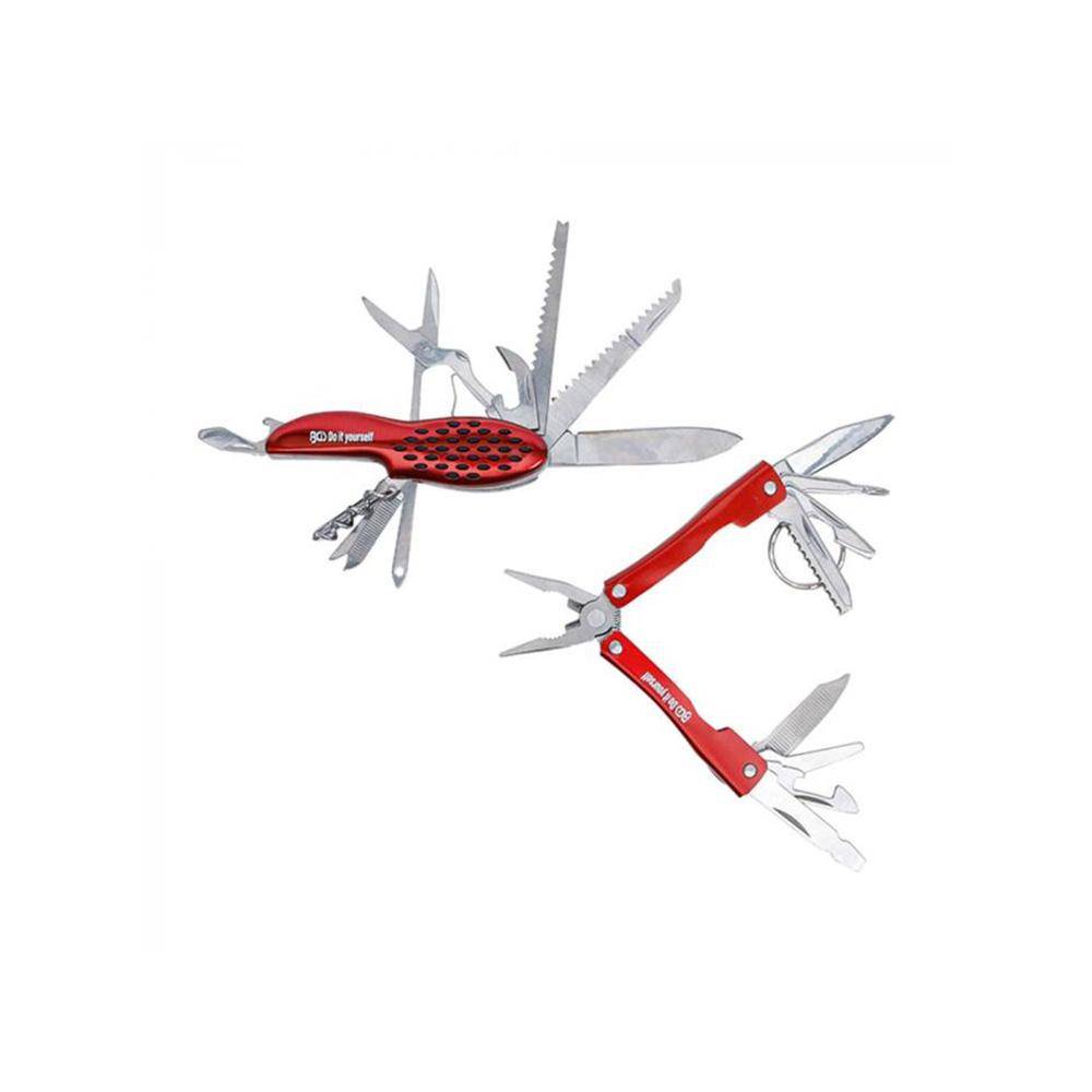 Multifunktionswerkzeug-Satz - 2-tlg. - Taschenmesser 11-in-1 und Multitool 8-in-1