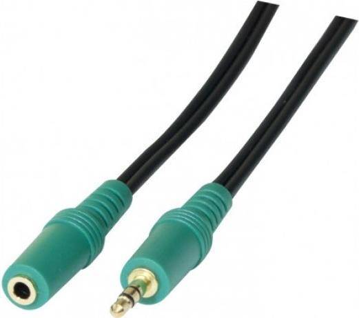 Audiokabel, Audio-Verlängerung, 3,5 mm Stereo Klinkenst./Bu., vergoldet ca