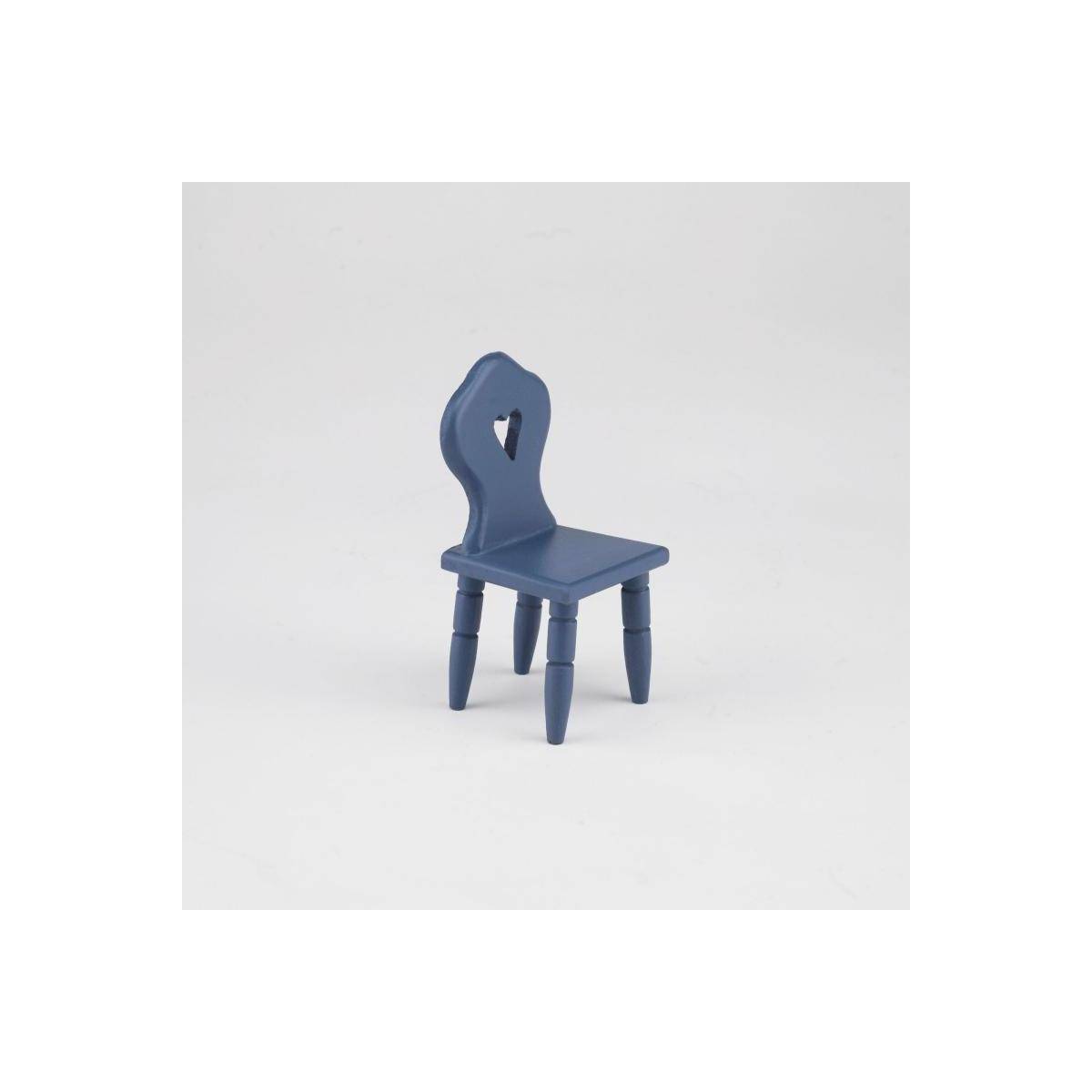 001.560/3 - Blauer Küchenstuhl aus Holz