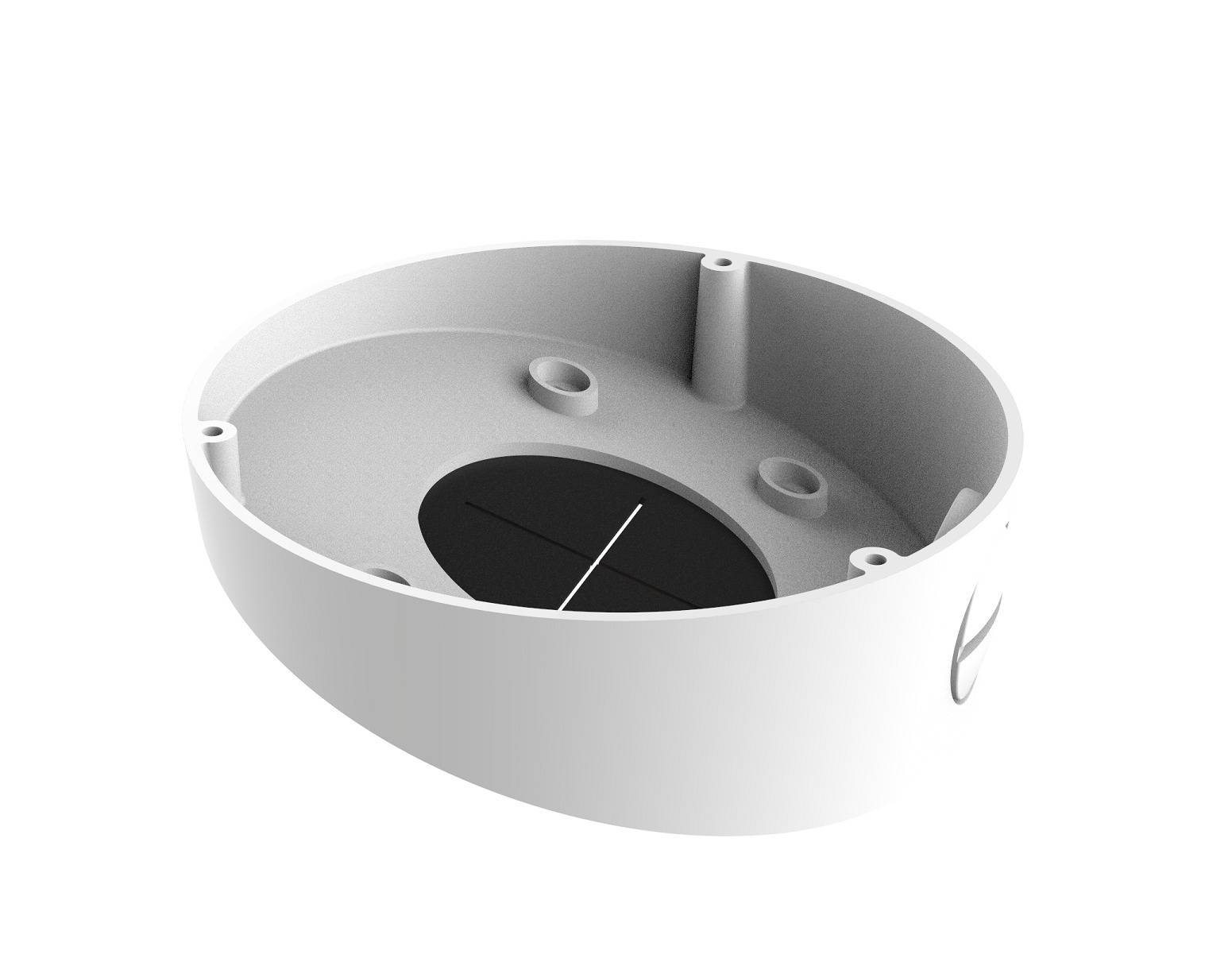 Eine weiße, ovale Deckenleuchte mit mehreren Befestigungspunkten, konzipiert für die Innenrauminstallation.