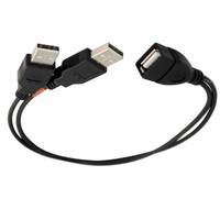 ALLNET 133298, 2 x USB A, USB A, USB 2.0, Männlich/Weiblich, Schwarz