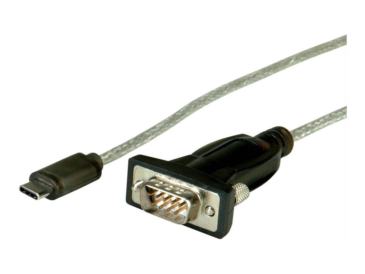 Roline - Serieller Adapter - USB-C - RS-232 - Schwarz