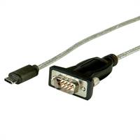 Roline - Serieller Adapter - USB-C - RS-232 - Schwarz