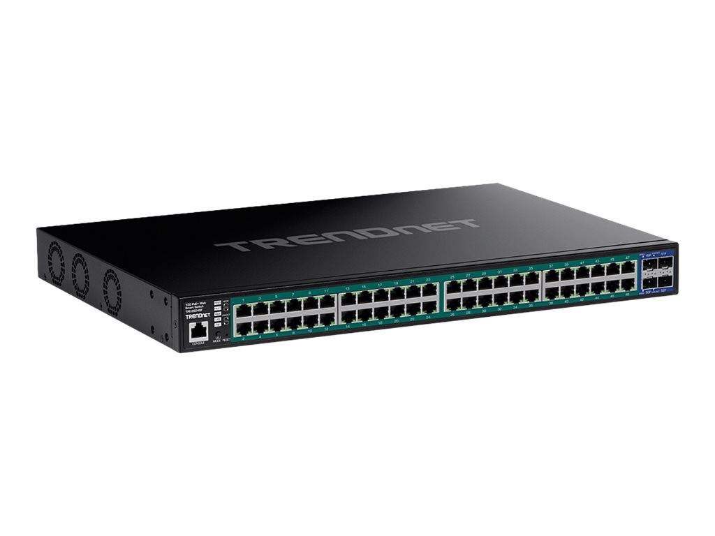 TRENDnet TPE-3524SF - Switch - 52 Ports, Web - L2+ - Smart - 48 x 10/100/1000 (PoE+)