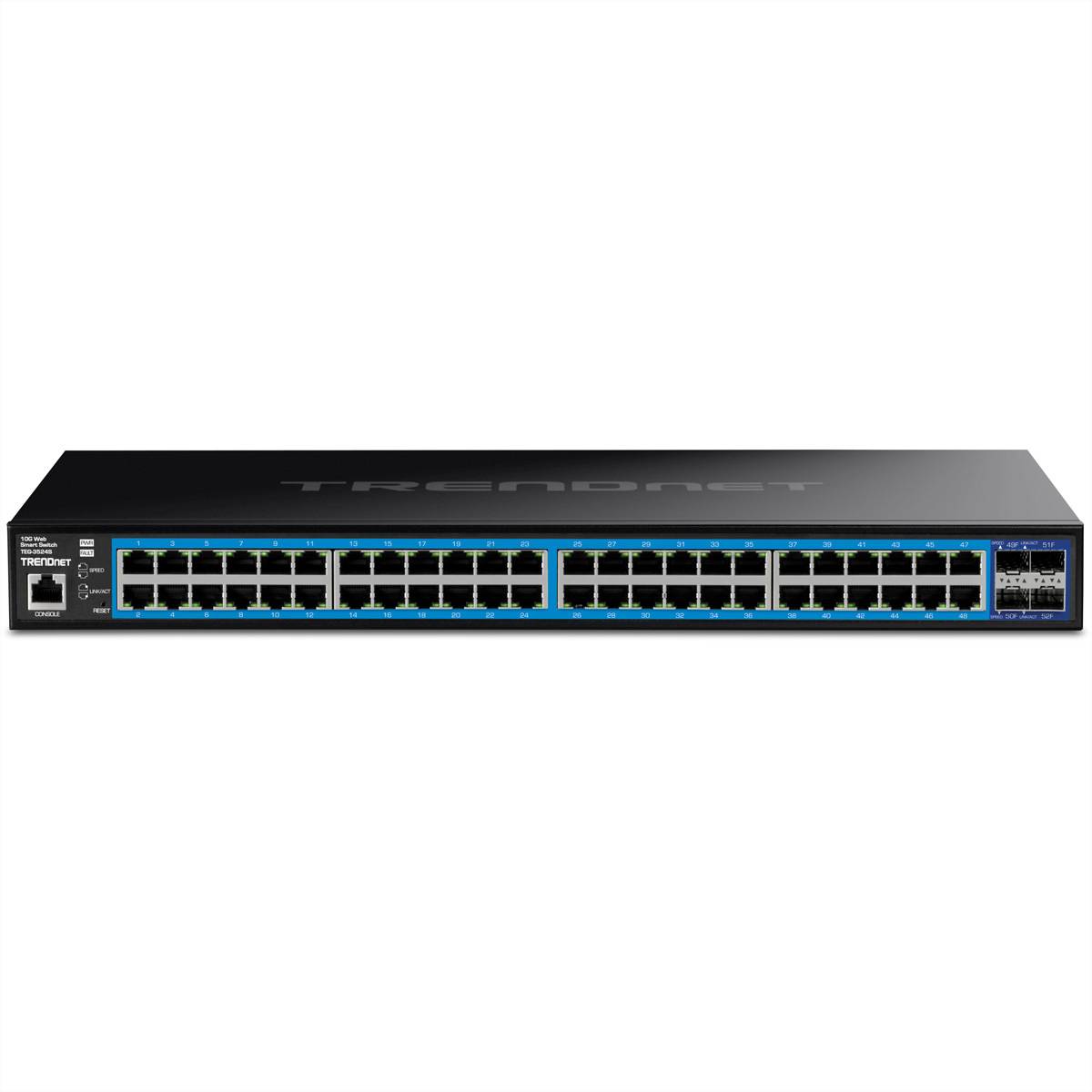 TRENDnet TEG-3524S 52 Port Switch, Gigabit Web Smart mit 10G SFP+ Slots