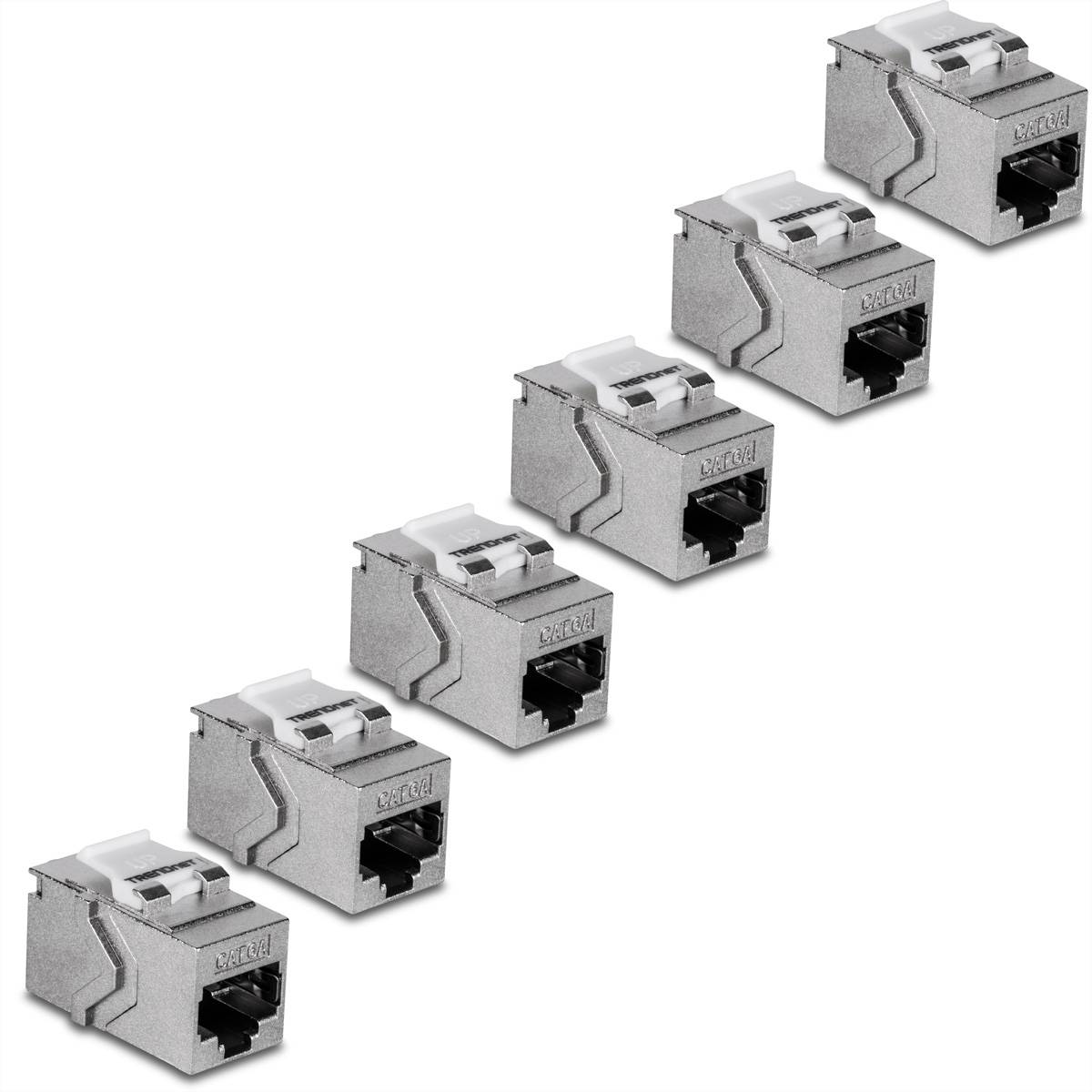 TRENDnet - Modularer Einschub (Kopplung) - CAT 6a - RJ-45 - TAA-konform (Packung mit 6)