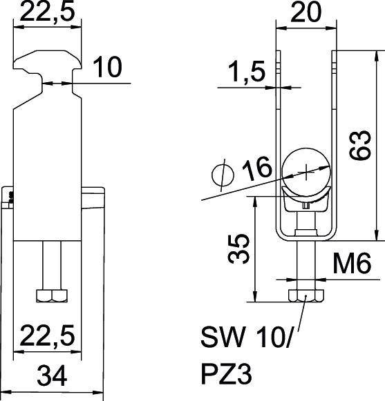 OBO Bettermann Bügelschelle BS-H2-K-16 FT
