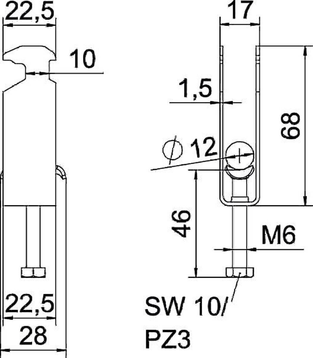 OBO Bettermann Bügelschelle BS-H3-M-12 FT