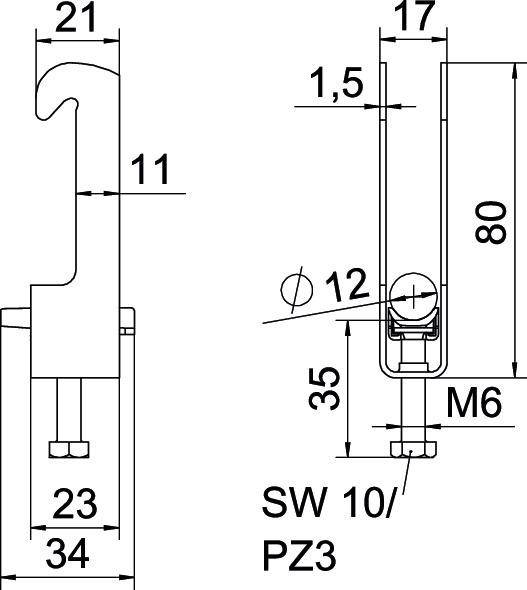 OBO Bettermann Bügelschelle BS-W1-K-12 FT