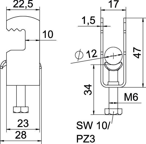 100 Stk. OBO Bettermann Bügelschelle BS-F1-M-12 FT