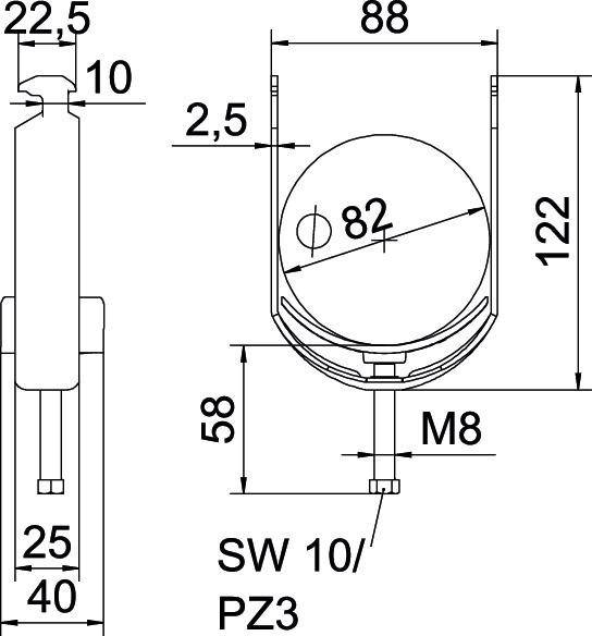 OBO Bettermann Bügelschelle BS-H1-K-82 FT