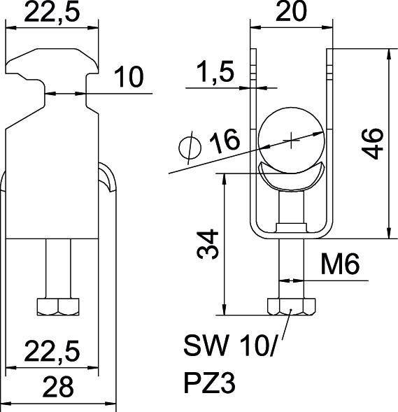 50 Stk. OBO Bettermann Bügelschelle BS-H1-M-16 A2