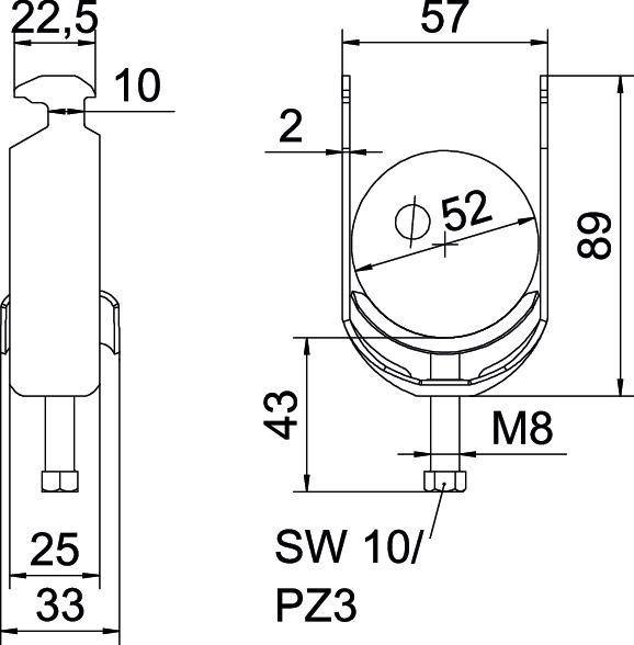 OBO Bettermann Bügelschelle BS-H1-M-52 FT