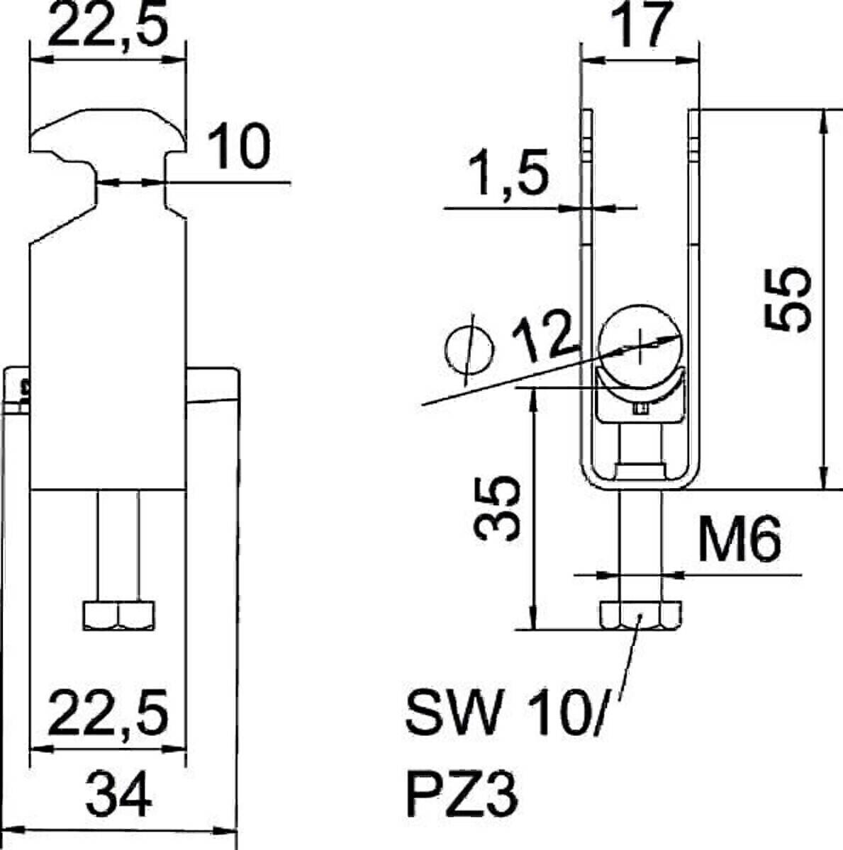 OBO Bettermann Bügelschelle BS-H2-K-12 FT
