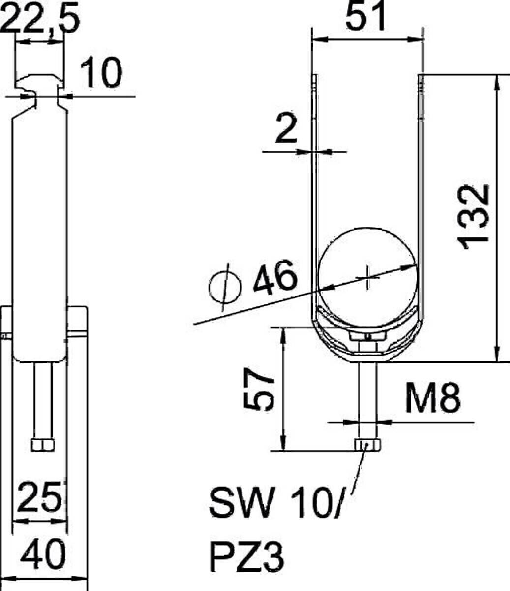 OBO Bettermann Bügelschelle BS-H2-K-46 FT