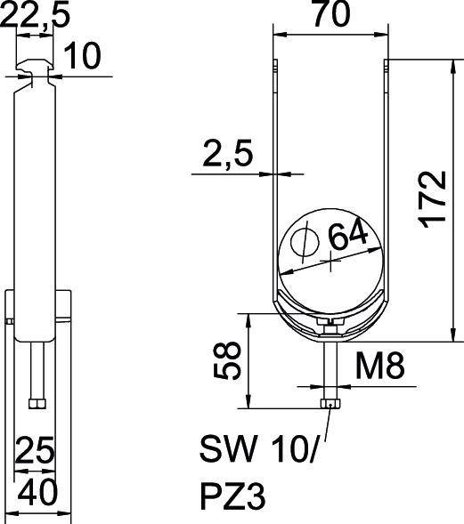 15 Stk. OBO Bettermann Bügelschelle BS-H2-K-64 A2