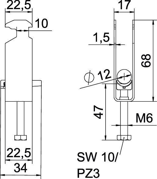OBO Bettermann Bügelschelle BS-H3-K-12 FT