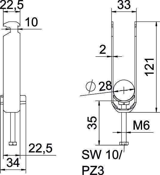 50 Stk. OBO Bettermann Bügelschelle BS-H3-K-28 ALU