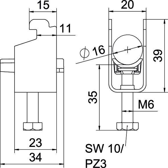 OBO Bettermann Bügelschelle BS-N1-K-16 A2