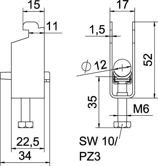 50 Stk. OBO Bettermann Bügelschelle BS-N2-K-12 FT