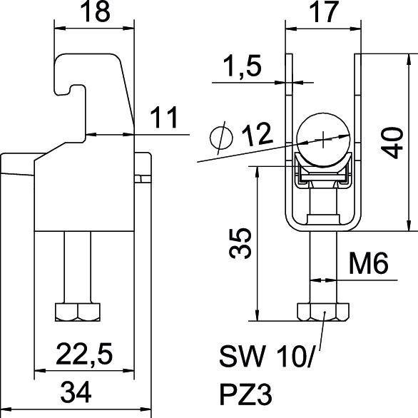 OBO Bettermann Bügelschelle BS-U1-K-12 A2