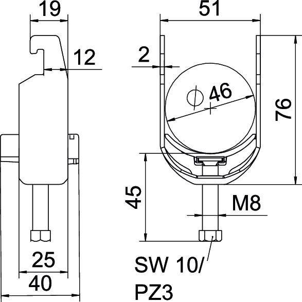 OBO Bettermann Bügelschelle BS-U1-K-46 FT