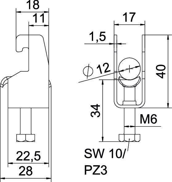 100 Stk. OBO Bettermann Bügelschelle BS-U1-M-12 A4