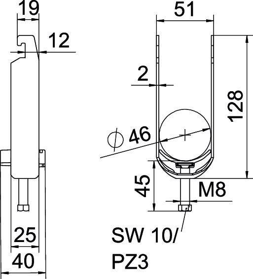OBO Bettermann Bügelschelle BS-U2-K-46 FT