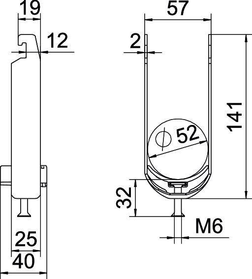 50 Stk. OBO Bettermann Bügelschelle BS-U2-K-52 FT
